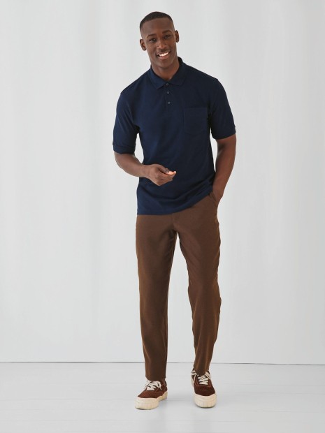 Polos à personnaliser B&C SAFRAN POCKET 