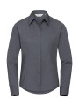 RUSSELL Ladies' LS Fitted Poplin Shirt gris convoi personnalisable
