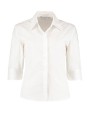 Hemd KUSTOM KIT Women's Tailored Fit Continental Blouse 3/4 Sleeve voor bedrukking &amp; borduring