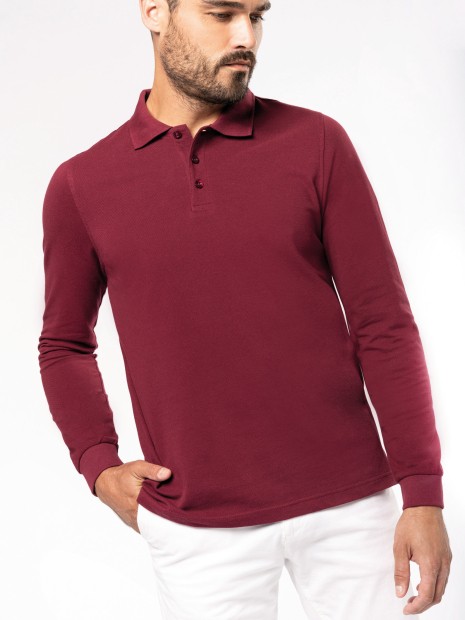 Polos à personnaliser KARIBAN Polo manches longues homme 