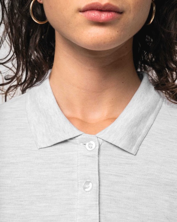 KARIBAN Damen Piqué Poloshirt Langarm Poloshirt personalisierbar