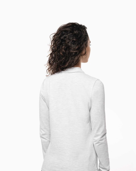 KARIBAN Damen Piqué Poloshirt Langarm Poloshirt personalisierbar