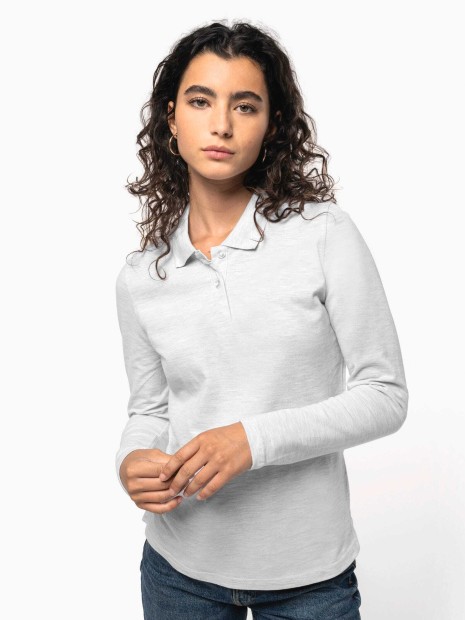 Polos à personnaliser KARIBAN Polo manches longues femme 