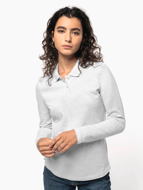 Polos à personnaliser KARIBAN Polo manches longues femme 