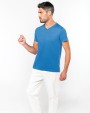 KARIBAN Men's short-sleeved V-neck T-shirt T-Shirt personalisierbar
