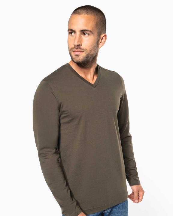 T-shirt personnalisable KARIBAN T-shirt col V manches longues