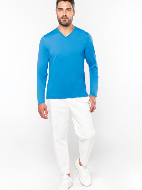 T-Shirts à personnaliser KARIBAN T-shirt col V manches longues 