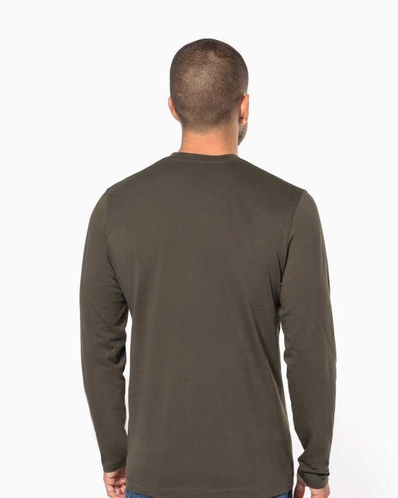 KARIBAN Men''s long-sleeved V-neck T-shirt T-Shirt personalisierbar