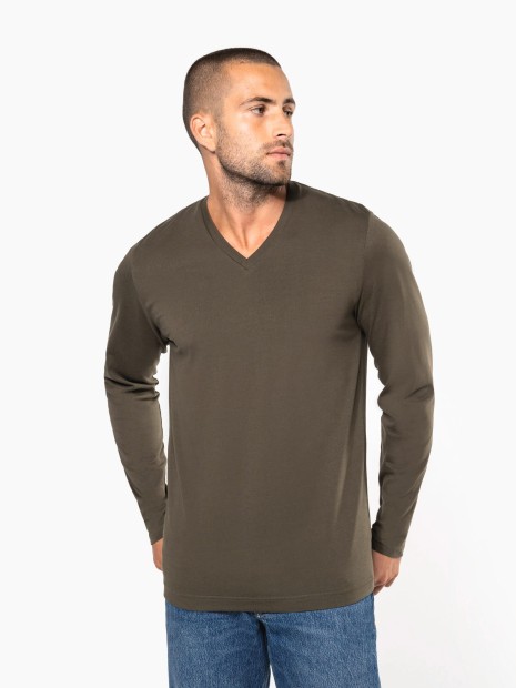 T-Shirts à personnaliser KARIBAN T-shirt col V manches longues 