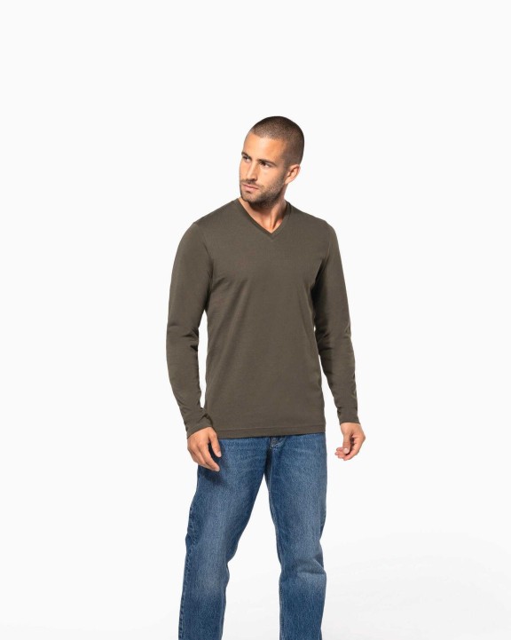 T-shirt personnalisable KARIBAN T-shirt col V manches longues