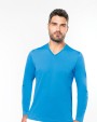 KARIBAN Men''s long-sleeved V-neck T-shirt T-Shirt personalisierbar