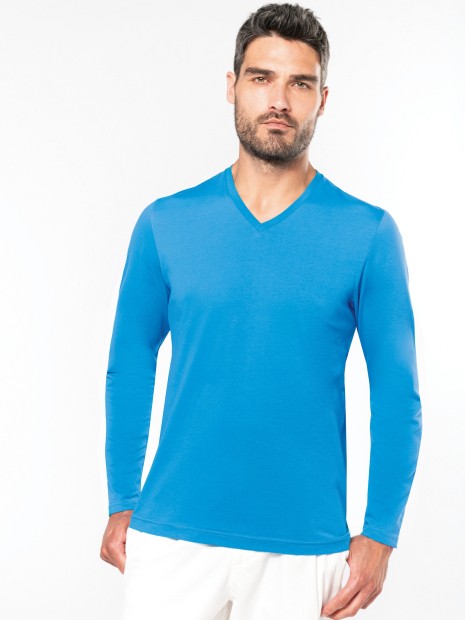 T-Shirts à personnaliser KARIBAN T-shirt col V manches longues 