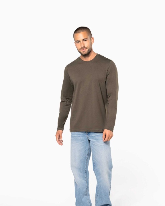 T-shirt KARIBAN T-shirt ronde hals lange mouwen voor bedrukking &amp; borduring