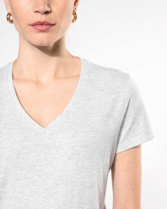 T-shirt personnalisable KARIBAN T-shirt col V manches courtes femme
