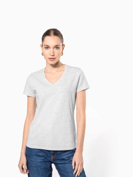 T-Shirts à personnaliser KARIBAN T-shirt col V manches courtes femme 