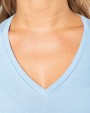 KARIBAN Ladies'' short-sleeved V-neck T-shirt T-Shirt personalisierbar