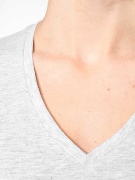 T-Shirts à personnaliser KARIBAN T-shirt col V manches courtes femme 