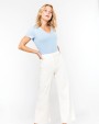 T-shirt personnalisable KARIBAN T-shirt col V manches courtes femme