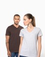 T-shirt KARIBAN Dames T-shirt V-hals Korte Mouwen voor bedrukking &amp; borduring
