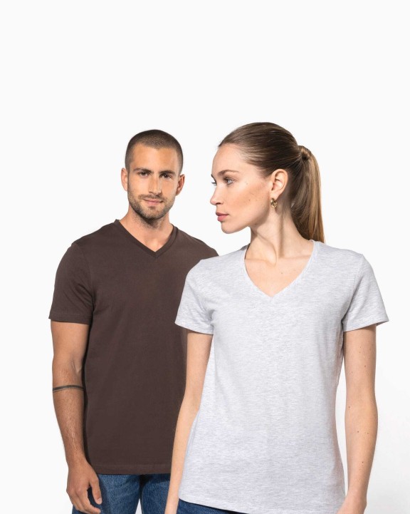 T-shirt personnalisable KARIBAN T-shirt col V manches courtes femme