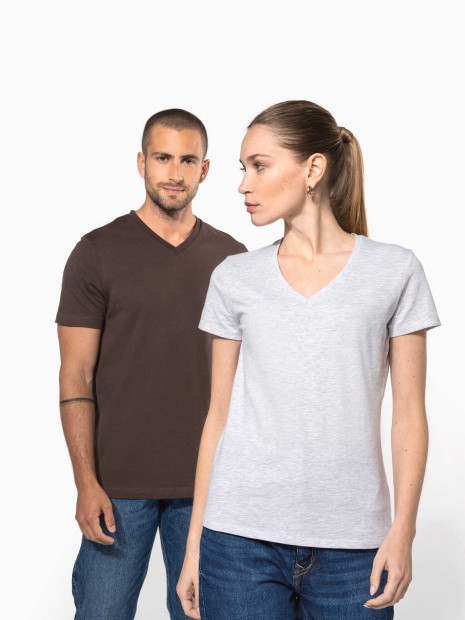 T-Shirts à personnaliser KARIBAN T-shirt col V manches courtes femme 