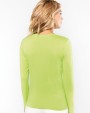 T-shirt KARIBAN Dames t-shirt V-hals lange mouwen voor bedrukking &amp; borduring