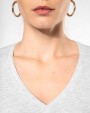 T-shirt KARIBAN Dames t-shirt V-hals lange mouwen voor bedrukking &amp; borduring