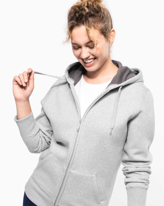 KARIBAN Kapuzensweatshirt mit Reißverschluss Sweatshirt personalisierbar
