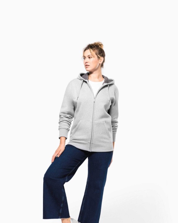 KARIBAN Kapuzensweatshirt mit Reißverschluss Sweatshirt personalisierbar