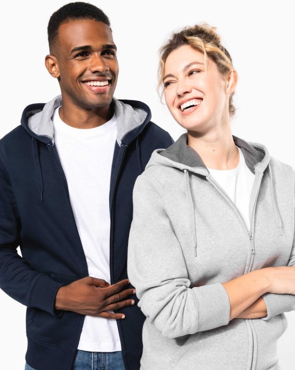 KARIBAN Kapuzensweatshirt mit Reißverschluss Sweatshirt personalisierbar