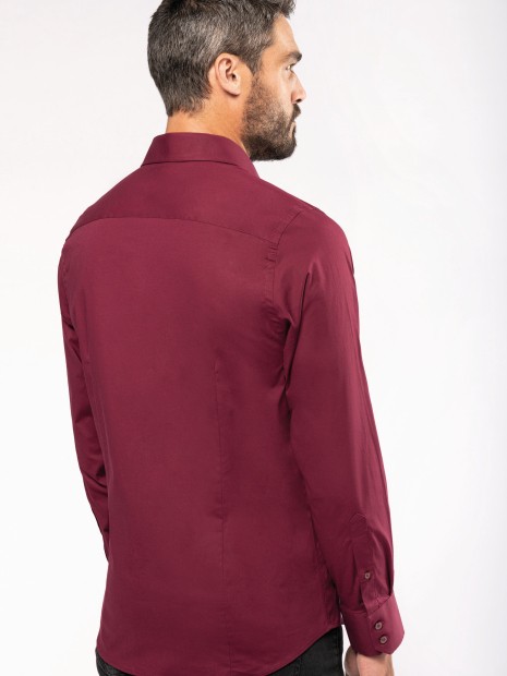 Chemises à personnaliser KARIBAN Chemise coton / élasthanne manches longues homme 