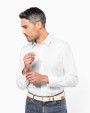 Hemd KARIBAN Heren stretch overhemd lange mouwen voor bedrukking &amp; borduring