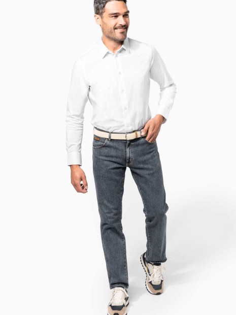 Chemises à personnaliser KARIBAN Chemise coton / élasthanne manches longues homme 