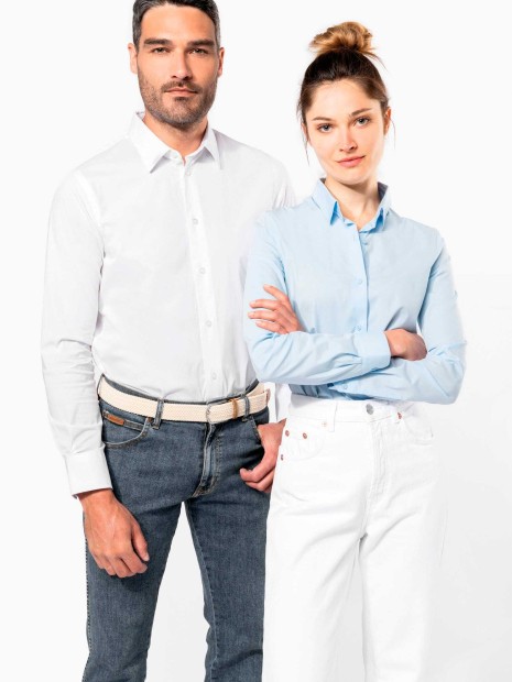 Chemises à personnaliser KARIBAN Chemise coton / élasthanne manches longues femme 