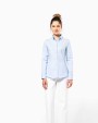 KARIBAN Damen Stretchbluse Langarm Hemd personalisierbar