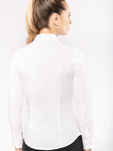 Chemises à personnaliser KARIBAN Chemise coton / élasthanne manches longues femme 