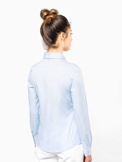 Chemises à personnaliser KARIBAN Chemise coton / élasthanne manches longues femme 