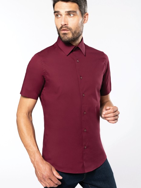 Chemises à personnaliser KARIBAN Chemise coton / élasthanne manches courtes 