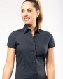 Chemise personnalisable KARIBAN Chemise coton / élasthanne manches courtes femme