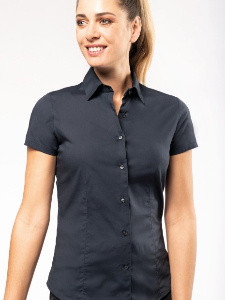 Chemises à personnaliser KARIBAN Chemise coton / élasthanne manches courtes femme 