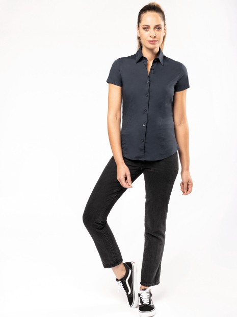 Chemises à personnaliser KARIBAN Chemise coton / élasthanne manches courtes femme 