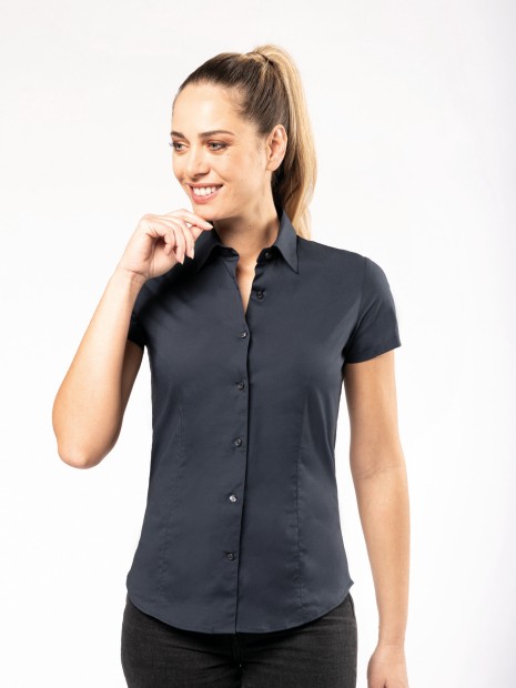Chemises à personnaliser KARIBAN Chemise coton / élasthanne manches courtes femme 