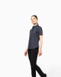 KARIBAN Damen Stretchbluse Kurzarm Hemd personalisierbar