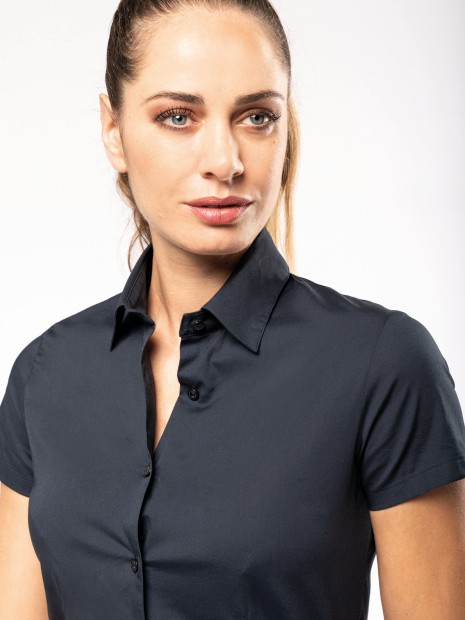 Chemises à personnaliser KARIBAN Chemise coton / élasthanne manches courtes femme 