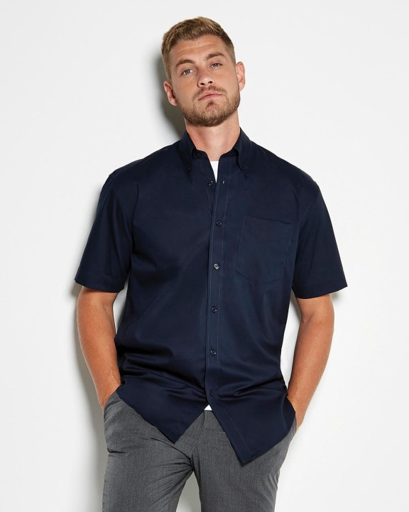 KUSTOM KIT Classic Fit Premium Oxford Shirt SSL Hemd personalisierbar