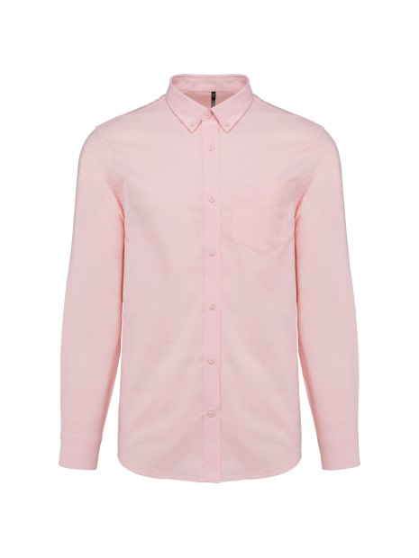 KARIBAN Chemise Oxford manches longues oxford pale pink personnalisable