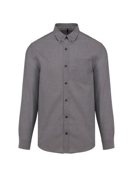 KARIBAN Chemise Oxford manches longues oxford silver personnalisable