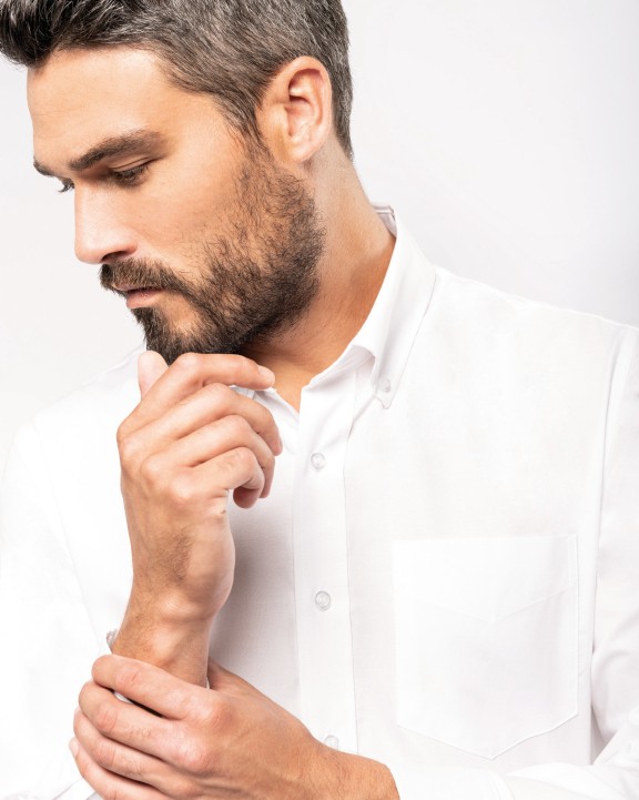 Hemd KARIBAN Heren Oxford overhemd lange mouwen voor bedrukking &amp; borduring