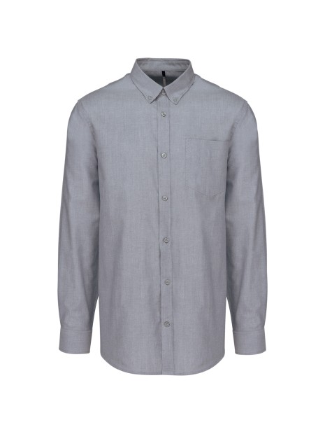 KARIBAN Chemise Oxford manches longues oxford zinc personnalisable