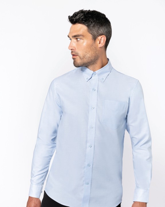 Hemd KARIBAN Heren Oxford overhemd lange mouwen voor bedrukking &amp; borduring